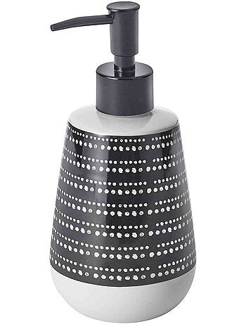 Wit keramische GOTAM zeepdispenser met motieven - countertop – Guy Levasseur