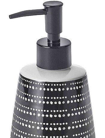 Wit keramische GOTAM zeepdispenser met motieven - countertop – Guy Levasseur