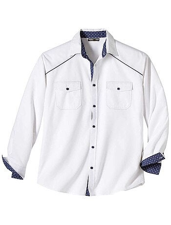 Wit overhemd in country stijl - ATLAS FOR MEN