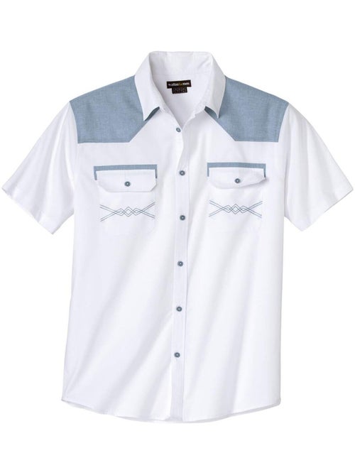Wit overhemd in countrystijl - atlas for men - Kiabi
