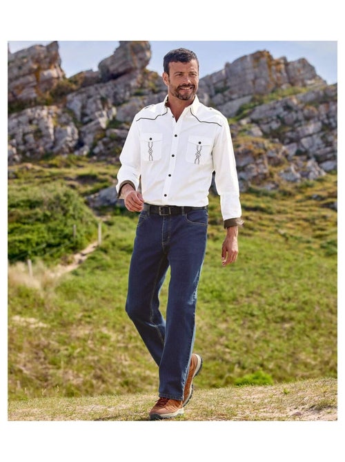 Wit overhemd in westernstijl - ATLAS FOR MEN - Kiabi Wit overhemd in westernstijl - ATLAS FOR MEN - Kiabi