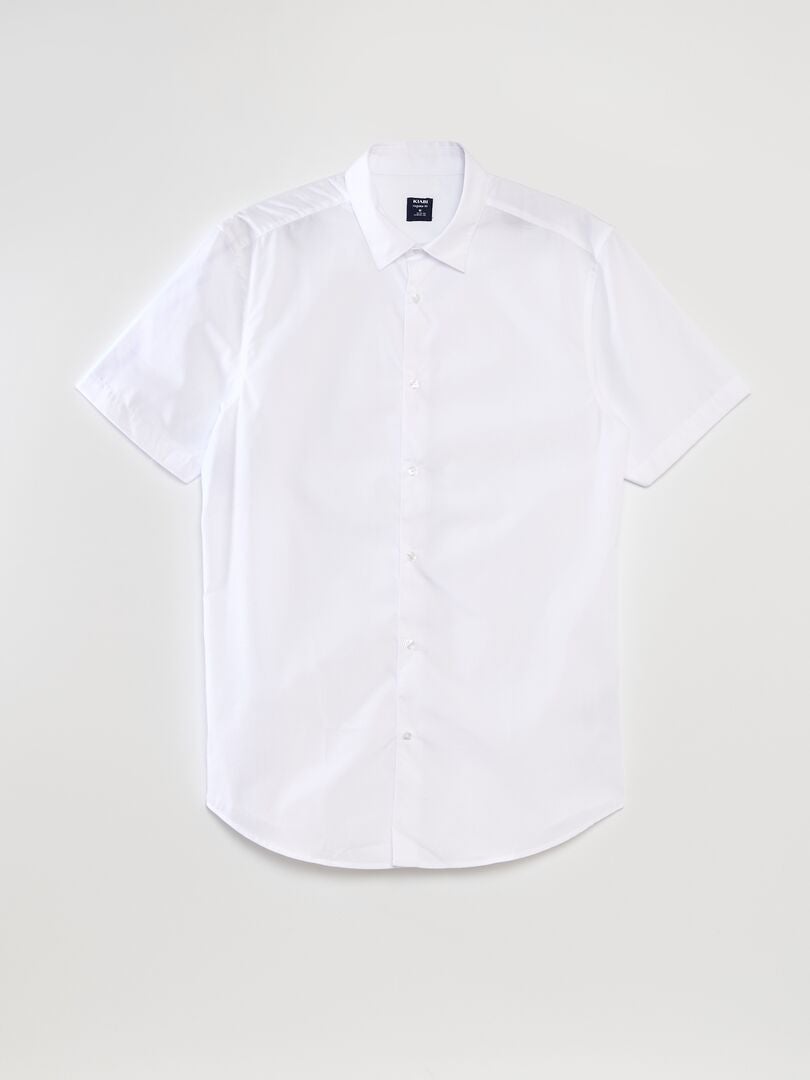 Wit overhemd met korte mouw wit - Kiabi