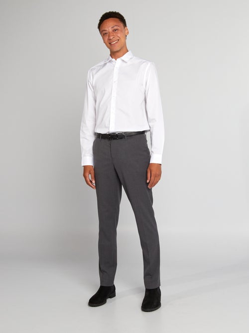 Wit, recht overhemd - Kiabi