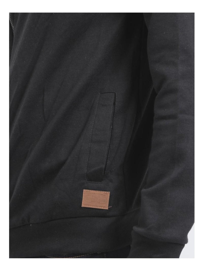 Wits vest met hoge kraag en ritssluiting Zwart - Kiabi