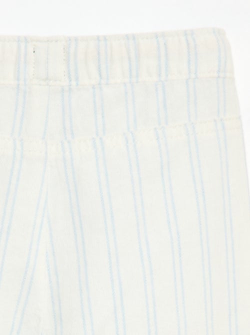 Witte broek met fijne streepjes - Kiabi