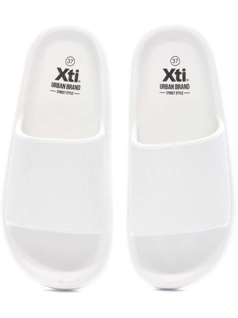 Witte xti slippers voor dames - model 44489 Wit - Kiabi