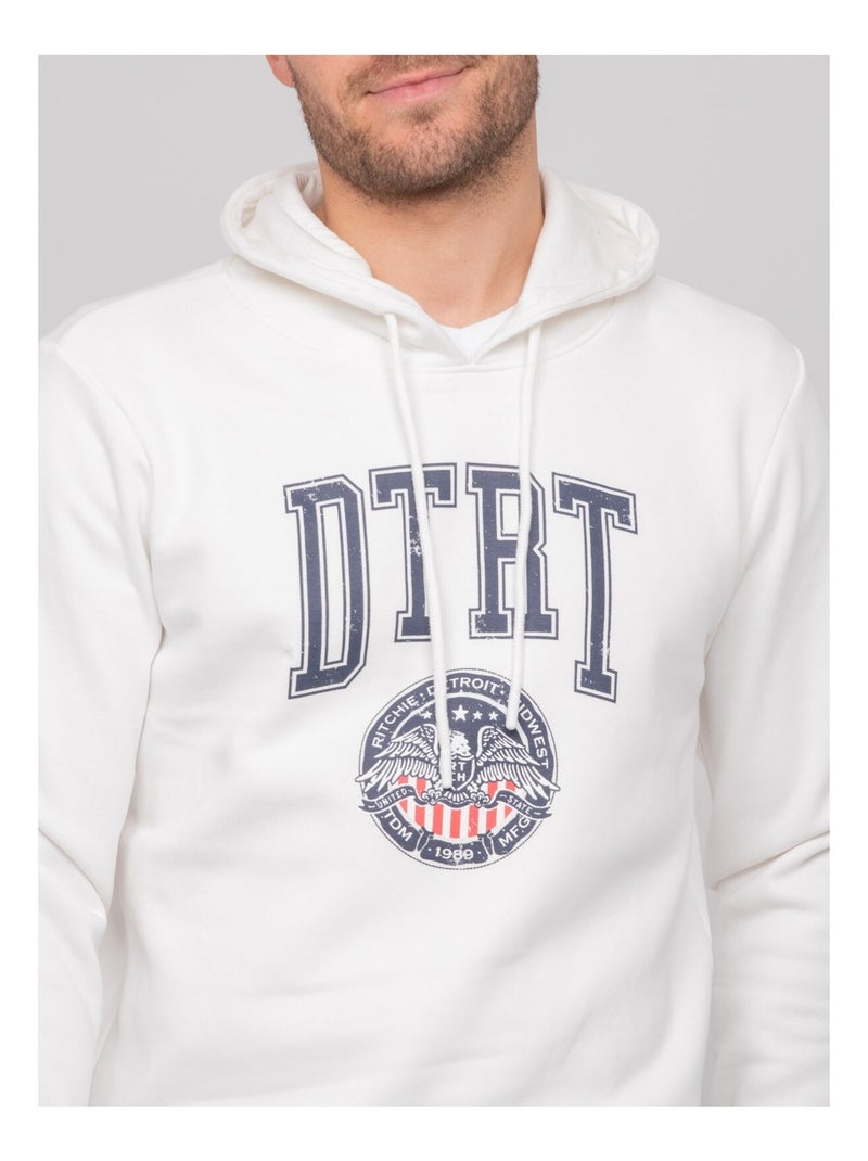Wolfige katoenen hoodie Ecru - Kiabi