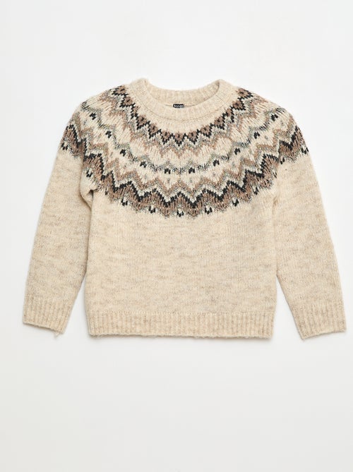 Wollen trui met jacquardmotief - Kiabi
