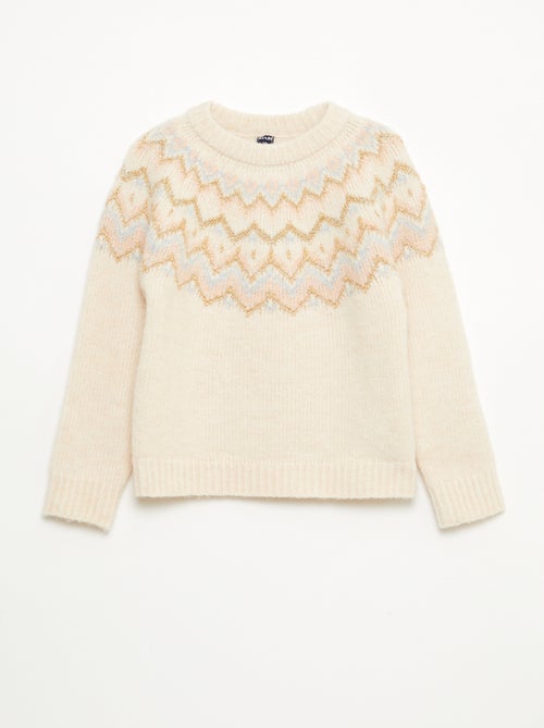 Wollen trui met jacquardmotief - Kiabi