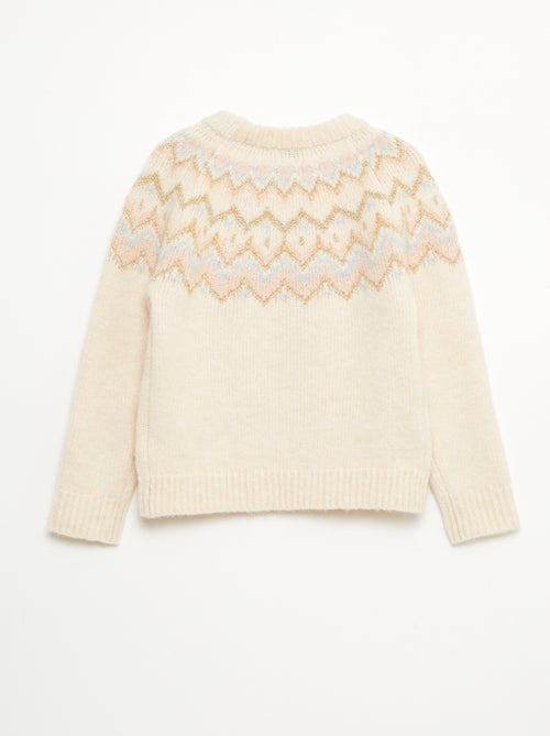 Wollen trui met jacquardmotief - Kiabi