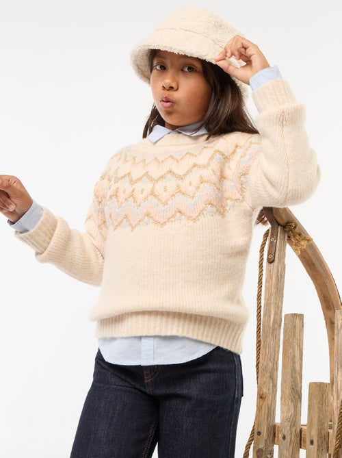 Wollen trui met jacquardmotief - Kiabi