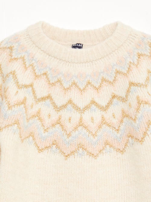 Wollen trui met jacquardmotief - Kiabi