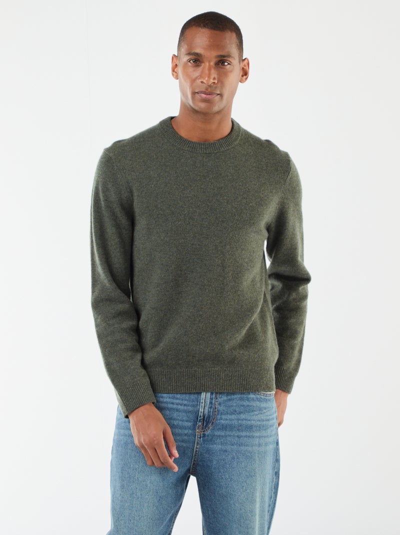 Wollen trui met ronde hals Blauw - Kiabi