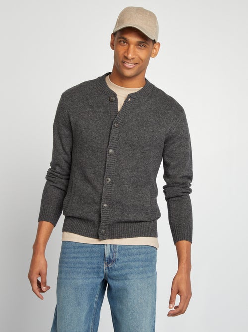 Wollen vest met knopen - Kiabi