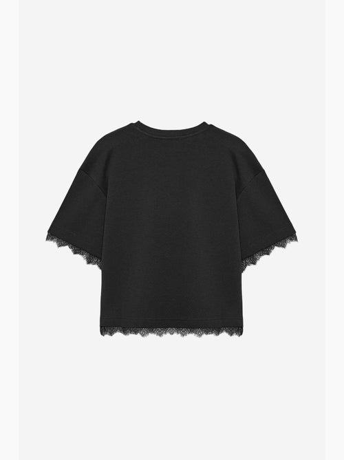 Women's katoenen t-shirt met elastaan en ronde hals dilvin - Kiabi