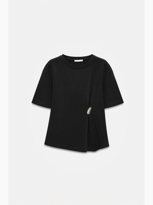 Women's t-shirt van single jersey met ronde hals en korte mouwen dilvin - Kiabi