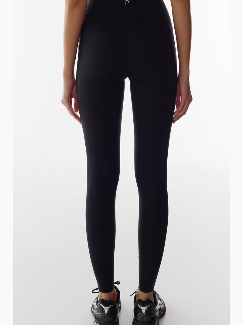 Wonder hoge ondersteuning corrigerende hoge taille back lock stitched lange legging penti Zwart - Kiabi