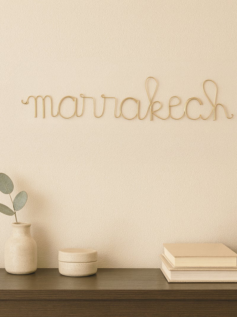 Woord messing draad "marrakech Goudkleurig - Kiabi
