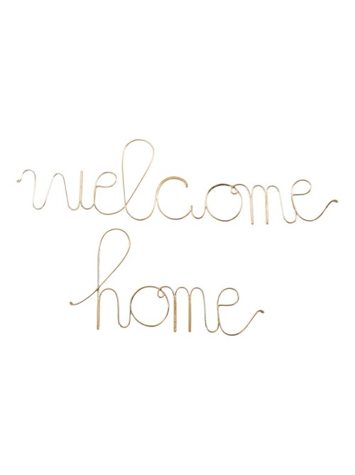 Woord messing draad "welcome home - Kiabi Woord messing draad "welcome home - Kiabi