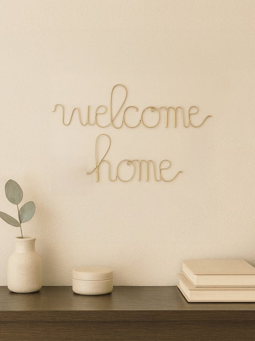 Woord messing draad "welcome home - Kiabi Woord messing draad "welcome home - Kiabi