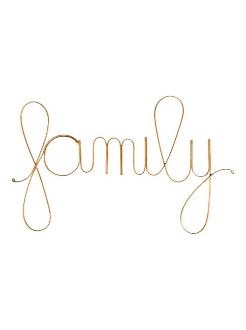Woord verguld messing draad "family - Kiabi Woord verguld messing draad "family - Kiabi