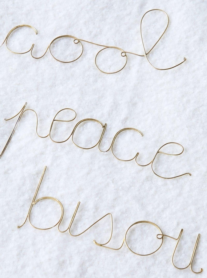 Woord verguld messing draad "peace Goud/Goudkleurig - Kiabi