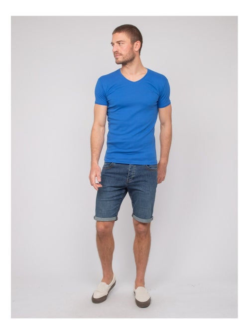 Worko katoenen t-shirt met v-hals - Kiabi Worko katoenen t-shirt met v-hals - Kiabi