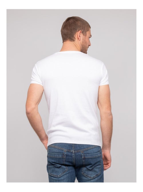 Worko katoenen t-shirt met v-hals - Kiabi Worko katoenen t-shirt met v-hals - Kiabi