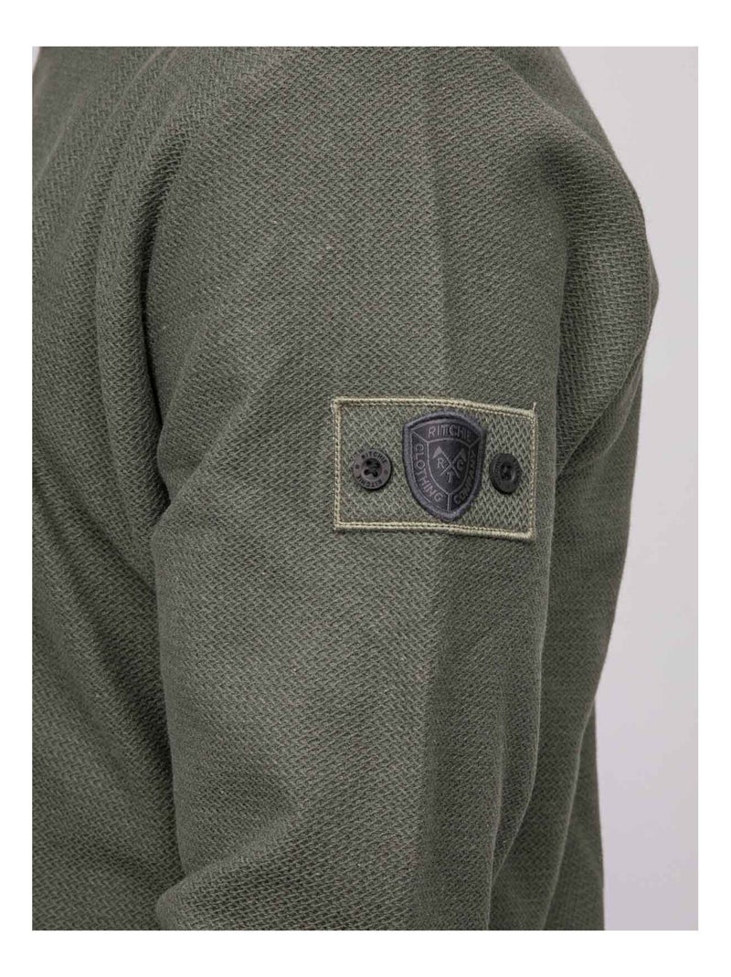 Woumeo heren sweatshirt met ronde hals Kaki - Kiabi