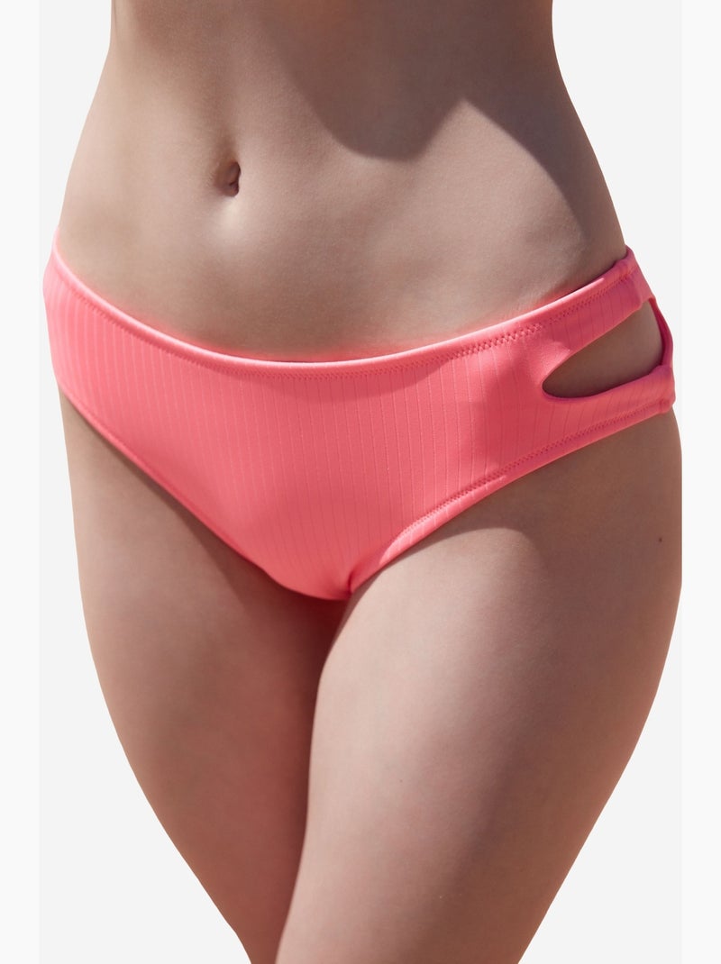 X cornetto lively bikinibroekje met uitgesneden detail penti Fluorroze/Solinotes - Kiabi