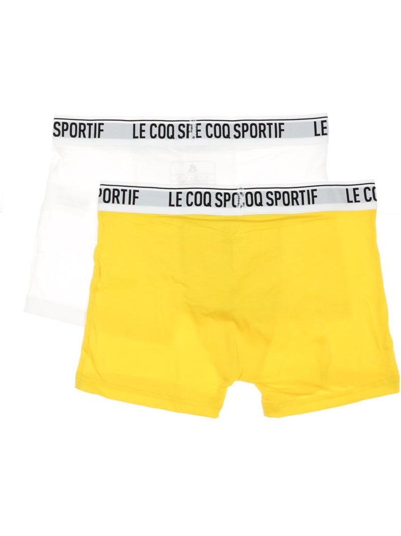 x2 Boxers Homme Le Coq Sportif Jaune - Kiabi