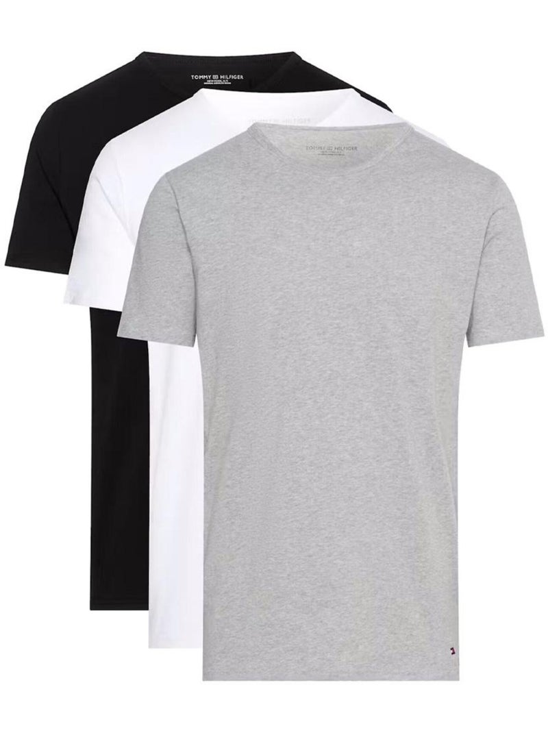 x3 T-Shirts Homme Tommy Hilfiger Gris Argenté - Kiabi
