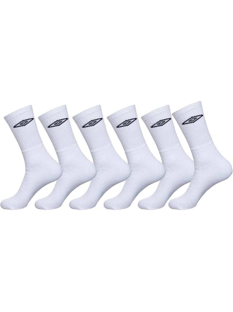 x6 Paires Chaussettes Homme Umbro Tennis Blanc - Kiabi