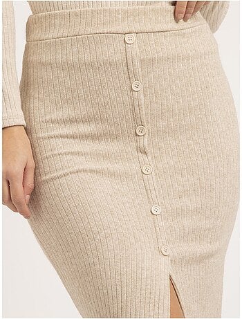 Xashere midi gebreide rok