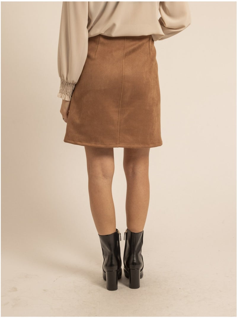 Xatardie suède rok Caramelbruin - Kiabi