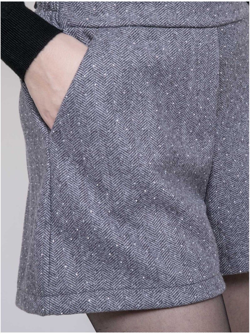 Xayah strass shorts Grijs - Kiabi