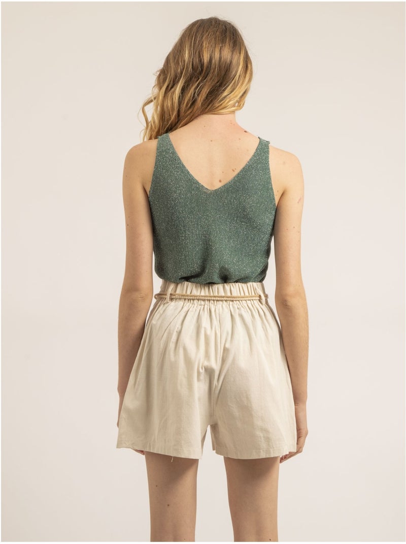 Xedona shorts met linnenlook Beige - Kiabi
