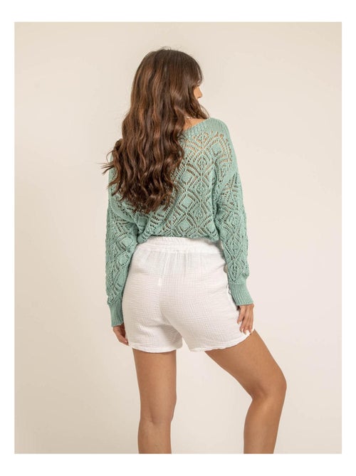 Xelia shorts van soepelvallend katoengaas - Kiabi Xelia shorts van soepelvallend katoengaas - Kiabi