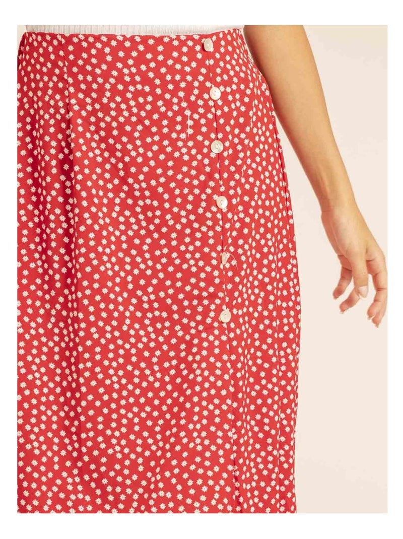 Xeroni lange rok Rood - Kiabi