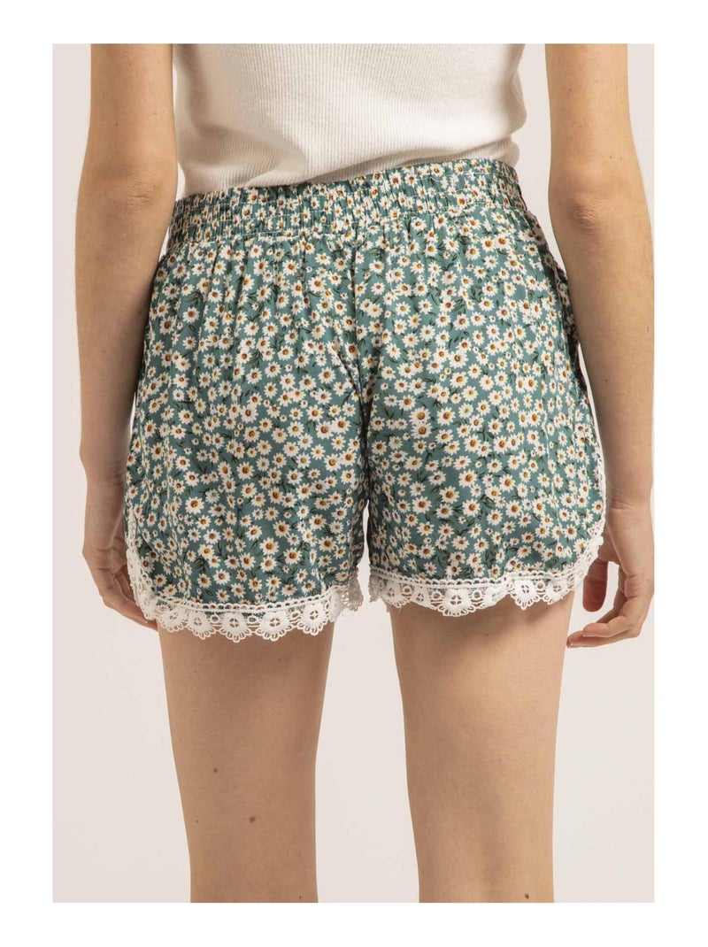 Xiame kanten shorts Groen - Kiabi
