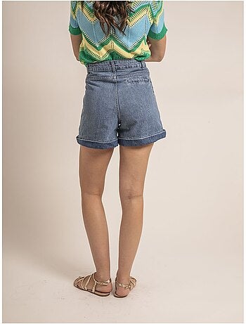 Ximoli denim shorts met studs