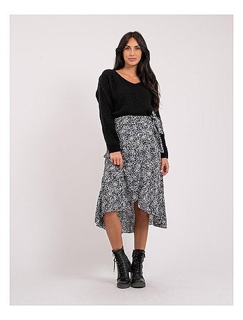 Xissa midi-rok met patroon
