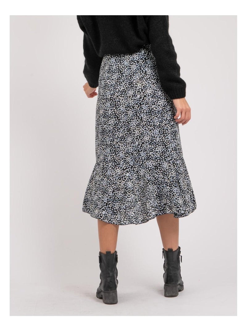 Xissa midi-rok met patroon Blauw - Kiabi