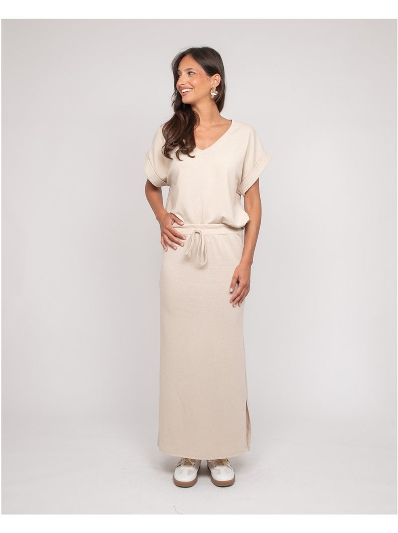 XIVELA lange fleece rok Beige - Kiabi