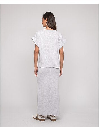 XIVELA lange fleece rok