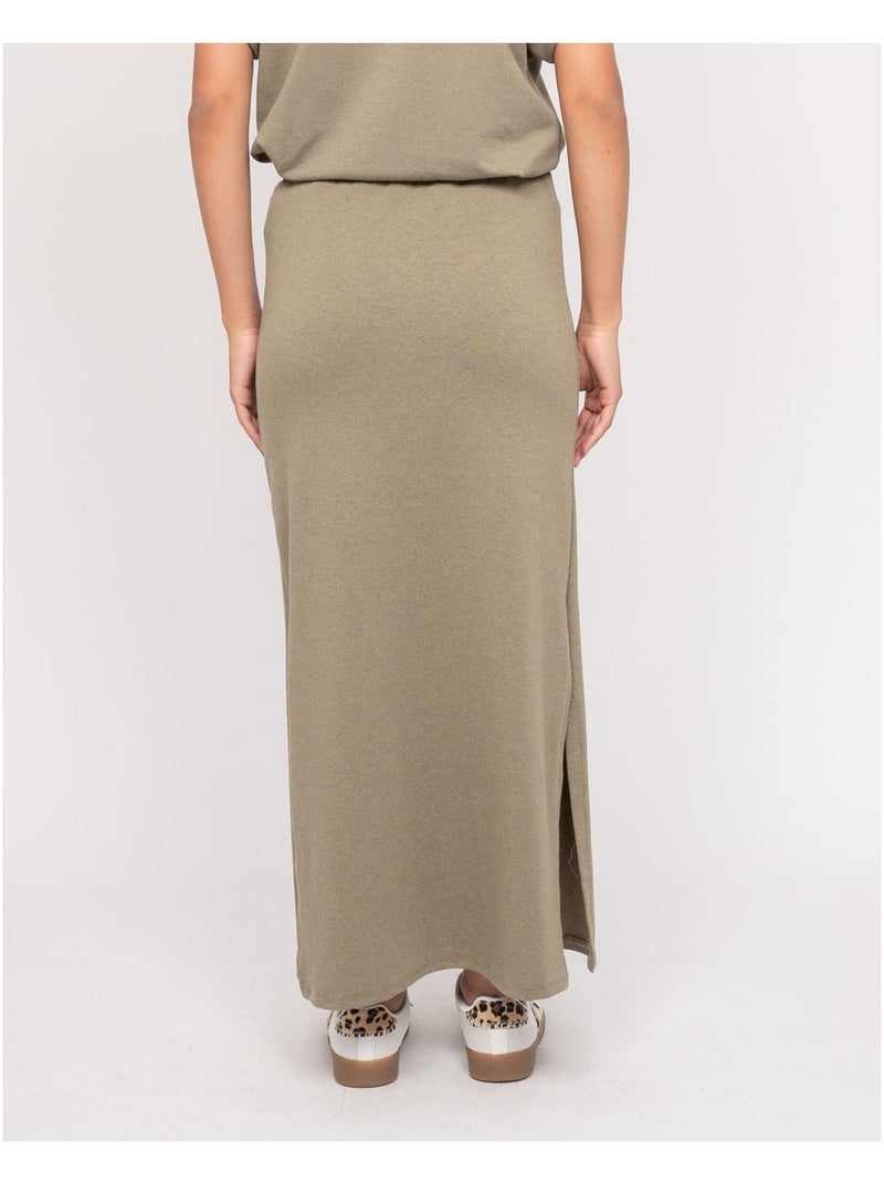 XIVELA lange fleece rok Kaki - Kiabi