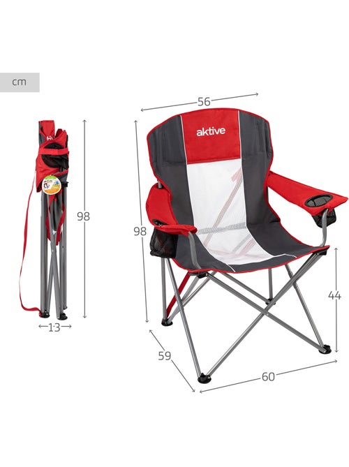 Xl opvouwbare campingstoel met bekerhouder aktive - Kiabi Xl opvouwbare campingstoel met bekerhouder aktive - Kiabi