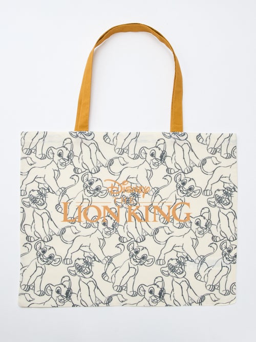 XL tote bag van stof met 'Simba' - Kiabi