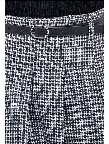 XOMELLE geplooide geruite skort
