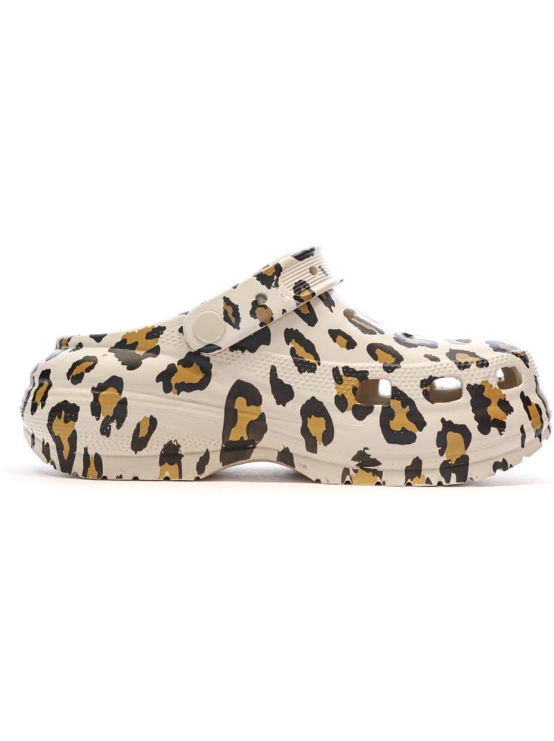 XTI 143888 Dames Beige Platform Klompen met Patroon Beige - Kiabi